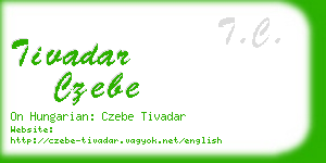 tivadar czebe business card